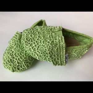 Toms Green Lace Infant Shoes